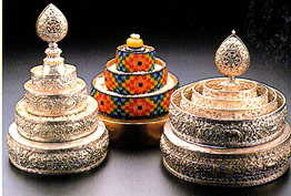 Traditional mandala offering sets